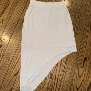 FRANK & EILEEN Tee Lab Asymmetrical Skirt Small Light Gray NEW Lined Casual